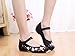 AvaCostume Embroidery Womens Classics Flats Rubber Sole Casual Shoes Black1 40