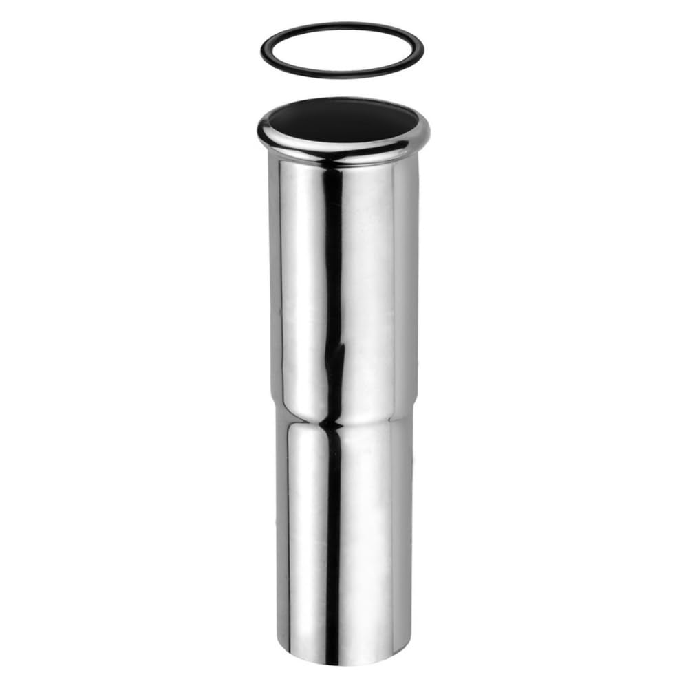 Schläfer 439105 | Extension Sleeve for Sink Siphon 1"1/4 in Chromed Brass Adjustable Siphon Drain Hose, Universal, 130mm x diam32mm - DN32. Siphon Immersion Tube