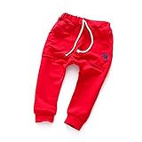 Sunsent Unisex Baby Cotton Long Harem Pants Elastic Trousers Solid Slacks