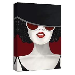 Canvas Wall Art Fashion Women Elegant Style Painting Artwork for Home Prints Framed - 12x18 inches