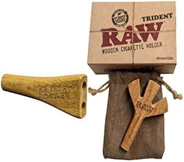 Raw Trident Plus Raw Double Barrel Bundle with a Camo Clipper Lighter by Raw