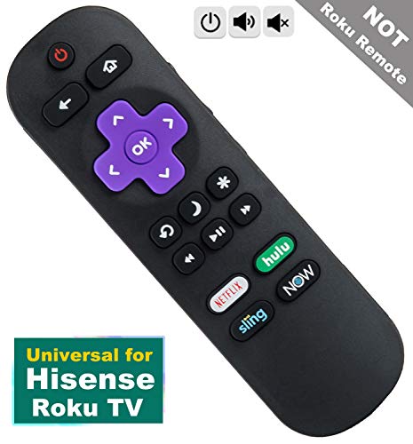 HU-RCRUS-20 Remote for Hisense Roku TV Remote Control Replacement, Universal for Hisense Smart TV Remote