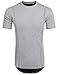 Coofandy Men's Hipster Short Sleeve Shirt Zip Up Fashion T-Shirt