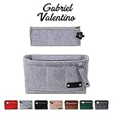 Purse Organizer Insert | Felt Insert Handbag Organizer For Women Bag | Bag Organizer Insert With Multi Storage Options | Fits Neverfull - Speedy & Tote Bags | Light Gray |