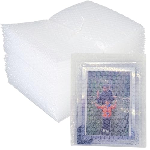 Photo 1 of 50 Pcs Bubble Pouch Wraps, 8''x10'' Clear Bubble Out Bags for Packing, Double Walled Cushioning Bags for Shipping, Storage and Moving(Not Self-Seal)