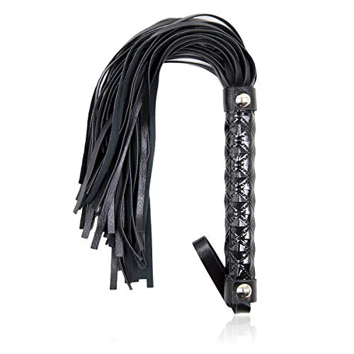 STTQYB Horse Riding Crop,Soft Faux Leather Harness Handle Whip Teaching Training Tool Costume Accessories (B)