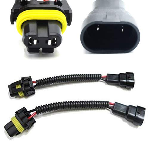 iJDMTOY 9005 HB3 9145 H10 Extension Wiring Harness Sockets