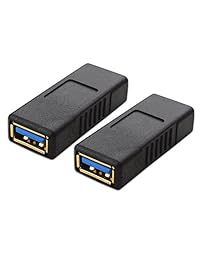 Cable Matters (2 unidades) Gold-Plated SuperSpeed USB 3.0 Female Coupler