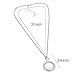 Zhenhui Vintage Ornate Magnifying Glass Long Pendant Necklace 26'' (Antique Silver)
