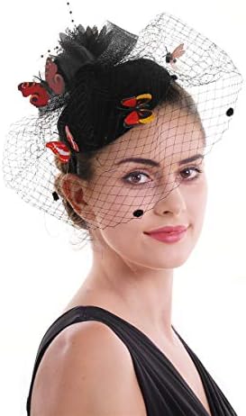 Fascinator Women's Organza Church Kentucky Derby British Bridal Tea Party Wedding Hat Summer Ruffles Cap