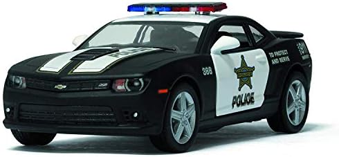 Flying Toyszer Kinsmart 5" Diecast Metal 2014 Chevrolet Camaro Police Car, Pack of 1, Black