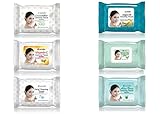 Kareway Epielle Assorted Makeup Remover Cleansing Towelettes, 30 Counts (Pack of 6)