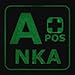Glow Dark APOS A+ NKA Blood Type No Known Allergies Tactical Morale PVC Rubber Fastener Patch