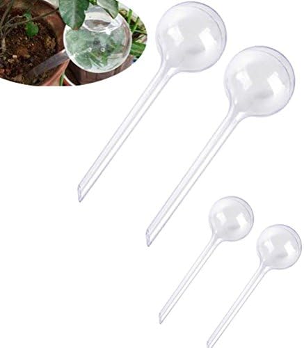 Nakenja Automatic Plant Watering Bulbs Including 2 Large Watering Globes and 2 Small Watering Device, Clear