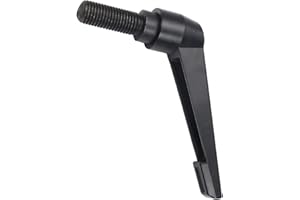 Othmro 1Pcs Clamping Lever Handle M16 Thread Push Button Ratchet Lever, Aluminum Alloy Adjustable Push Button Locking Handle with Male Threaded Stud M16*40mm Black