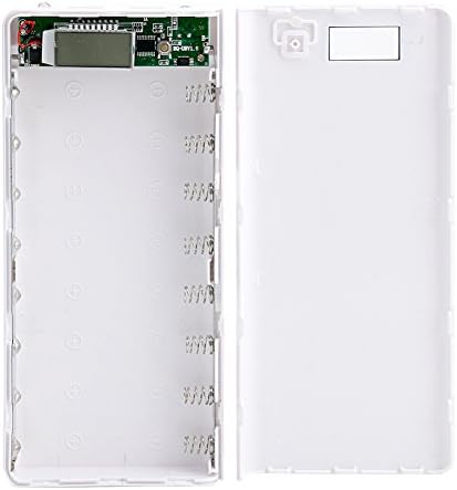 LIYUDL USB Power Bank Charger Case DIY Pack 8pcs 18650 Battery Holder for Mobile Phone(White)