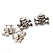 Surepromise Punk Skull Prong Head Bone Rivets Ghost Studs Leather DIY Craft Decorations ( 50 Pack, 1.25 ×1.7 × 0.63 cm, Silver)