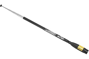 OPPWONG Telescopic Foldable SMA Male Antenna for YAESUVertex Talkie 95MHz-1100MHz, Stainless Steel, 1-Pack