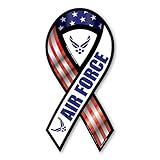 2-in-1 Red, White, and Blue Air Force Ribbon Magnet