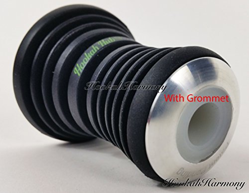 The HOOKAH HUB Black Shisha Bowl Silicone with Metal Screen Wind Cover Charcoal Screen - Thumbnail 4