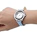 Dictac Wrist Watch Women and Girl Analog Sky Blue Leather Watchband Dress Watch