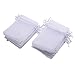 Mudder Organza Gift Bags Wedding Favor Bags Jewelry Pouches, Set of 50, White