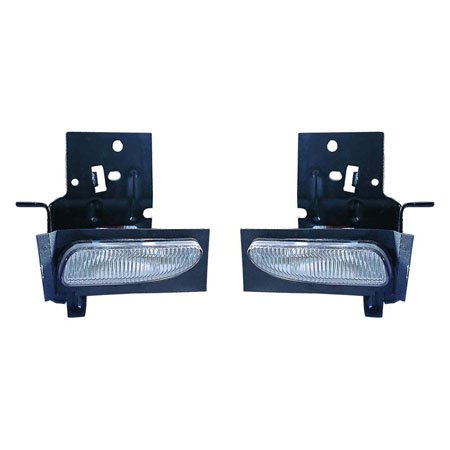 Ford Mustang 1996-1998 Foglight Assembly Pair Driver and Passenger Side Base,GT,Mach1 Model Rectangular FO2592181, FO2593181