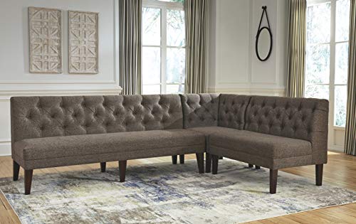 Signature Design By Ashley - Tripton Corner Upholstered Bench - Casual Style - Medium Brown - Thumbnail 2