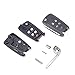 BingSnow 2 Pack 5 Button Replacement Remote Fob Key Shell for Chevrolet Camaro Chevrolet Cruze Chevrolet Equinox Chevrolet Malibu Chevrolet Sonic (No Chip) and 1 Pcs Screwdriver