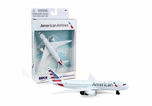 Showcasts American Airlines Single Plane New Livery, White - Daron RT1664-1 - Diecast Model Airplane Replica