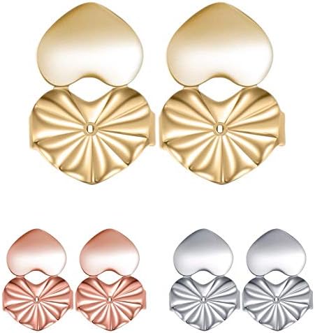 Earrings Backs - Earring Lifters Earring Lifts for Droopy Ears, Bad Piercings, Heavy Earrings (3 Pairs 925 Sterling Silver)