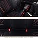 LUCKYMAN CLUB Rear Seat Covers Fit Most Sedan SUV Truck - Fit for Chevy Hyundai Toyota Kia Nissan Vw Honda Mazda (Rear Seat of Blk+Red)