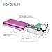 Yoobao Portable Charger 10000mAh Power Bank High-Speed Charging 2 USB Ports with Flashlight Cell Phone External Battery Backup Powerbank Compatible with iPhone X 8 7 6, iPad Tablet and More-Pink