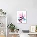 Paris Pink Wall Art - Eiffel Tower Decor Modern Bicycle Canvas Prints - Girl's Bedroom & Bathroom Artwork 12x16