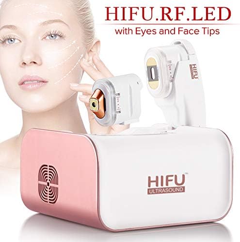 Carer HIFU Machine High Intensity Focused Ultrasound Skin Tightening and Wrinkle Removal System, Face Lifting and Skin Rejuvenation Device (pink)