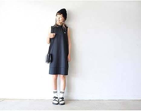Amazon Co Jp フレッドペリー Fred Perry Sleeveless Dress ジャージノースリーブワンピース F37 Free Black Col 07 服 ファッション小物