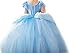 Romy's Collection Princess Cinderella Special Edition Blue Party Deluxe Costume Dress-Up Set (Blue, 3-4)