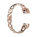 Wearlizer Compatible with Fitbit Charge 2 Bands for Women Replacement Wrist Band Small Large Accessories Dressy Bangle Bracelet Rose Gold