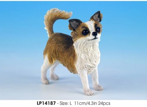 Leonardo Dog Studies Long Haired Chihuahua Dog Figurine Ornament
