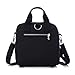 TianHengYi Girls Multifunction Water Resistant Nylon Top Handle Handbag Crossbody Satchel Purse Backpack Black