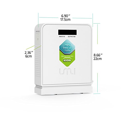 umi Step Down Voltage Converter 800Watts 220V to 110V for US appliances to be used in EURO and China