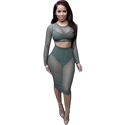 Yaheeda Women's Long Sleeve Round Neck Lace Hollow Black Evening Dress Star Carpet Catwalk Dress Nightclubs Bodycon Pencil Party Dress