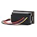 DROK Waterproof LED Digital Battery Volt Meter DC 12V 24V 36V 48V 60V 64V 72V Acid Lead Lithium Polymer Battery Capacity Indicator Thermometer Voltage Temperature Guage Monitor for Electromobile