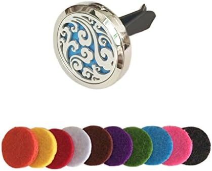Lenrunya Jewelry Car Air Freshener Clip Aromatherapy Essential Oil Locket Diffuser Vent Clip Pendant