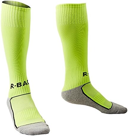 Kids Soccer Socks 5 Pack Knee High Tube Socks Towel Bottom Pressure Football Socks (7-13 Years Little Kid/Big Kid)