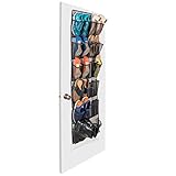 Unjumbly Door Shoe Rack from, Door Shoe Organizer with 22 Large See-Through Mesh Pockets, including 2 Jumbo Sized Pockets, Complete with 4 Metal Over the Door Hooks