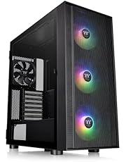 Thermaltake H570 TG Black ATX Mid Tower ARGB Tempered Glass Computer Case Chassis with Mesh Front Panel CA-1T9-00M1WN-00