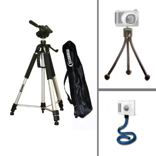 ClearMax Professional 67 Inch Tripod for Olympus, Kodak, Panasonic, Sony, Nikon, Canon Cameras with Flexible Monopod and Minipod