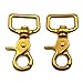Okones Pack of 2,1'' Inner Width,Solid Brass Square Lobster Clasps Swivel Trigger Clips Hooks for Straps Bags Belting leathercraft(Hook insides 1'')