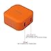 Lumsing Quick Charge 2 Port Wall Charger, 20W QC2.0 Dual USB Port Travel Charger for iPhone,Samsung Galaxy S5 S6 Edge Note 4 5, Google Nexus 6, Sony Xperia Z3 Z4 Tablet-Orange